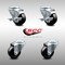 Service Caster 3 Inch SS Hard Rubber Wheel Swivel Bolt Hole Caster Set with 2 Brakes SCC SCC-SSBH20S314-HRS-2-TLB-2 - alternate 7